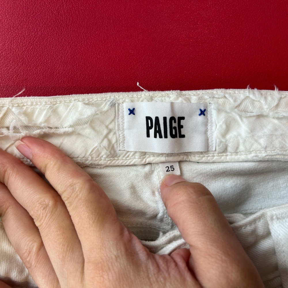 Paige white skinny jeans size 25